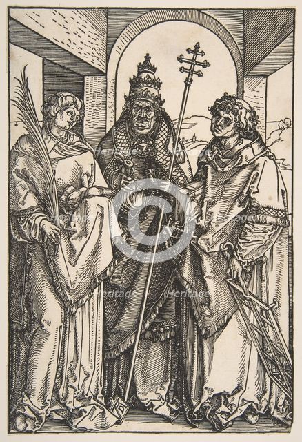 Saint Stephen, Saint Sixtus and Saint Lawrence.n.d. Creator: Albrecht Durer.