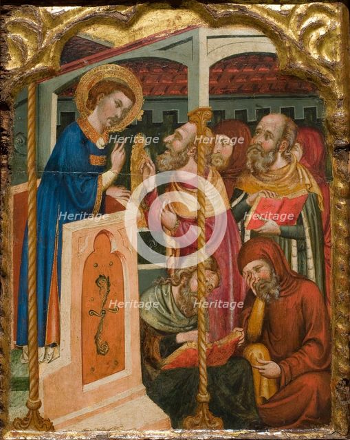 Saint Stephen's Dispute with the Jews, ca 1350. Artist: Ferrer and Arnau Bassa, (Circle) (active 1340-1360)