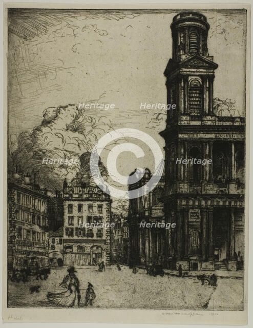 Saint Sulpice, Paris: La Grande Tour, 1900. Creator: Donald Shaw MacLaughlan.