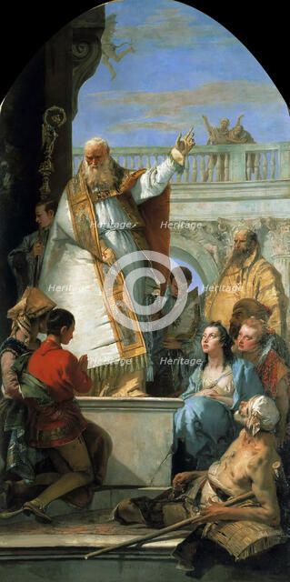Saint Patrick, Bishop of Ireland, ca 1746. Creator: Tiepolo, Giambattista (1696-1770).