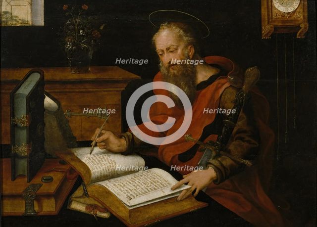 Saint Paul writing, 1525-1550. Creator: Master with the Parrot.