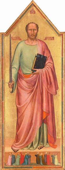 Saint Paul and a Group of Worshippers, 1333. Creator: Bernardo Daddi