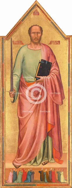 Saint Paul and a Group of Worshippers, 1333. Creator: Bernardo Daddi.