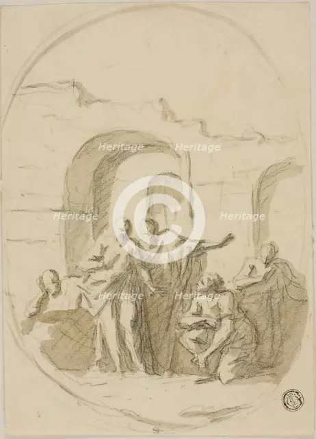 Saint Paul and Barnabas at Lystra, c. 1714. Creator: Sir James Thornhill.