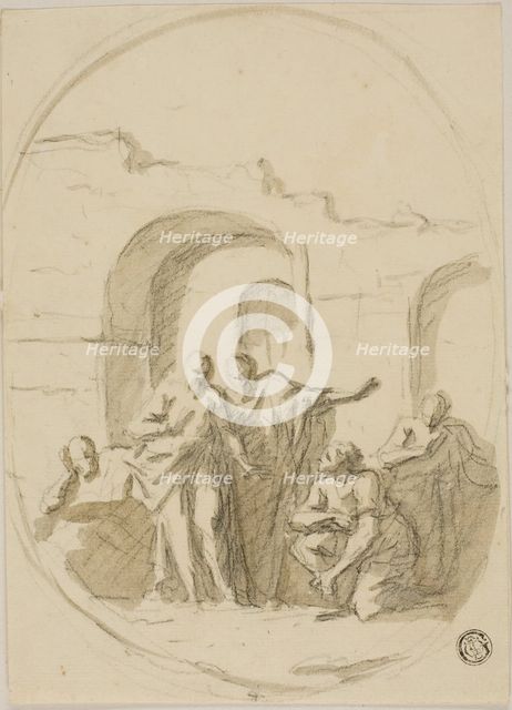 Saint Paul and Barnabas at Lystra, c. 1714. Creator: Sir James Thornhill.