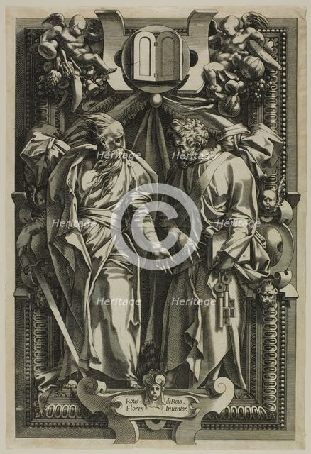 Saint Paul and Saint Peter, c. 1545. Creator: Rene Boyvin.
