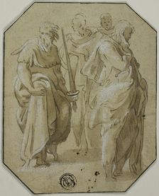 Saint Paul and Three Other Standing Figures, 18th century. Creator: Anton Maria Zanetti