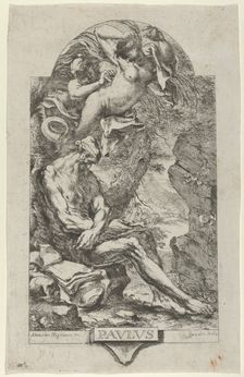 Saint Paul of Thebes tempted by a demon, after Magnasco, ca. 1720-30. Creator: Bartolommeo Gazalis