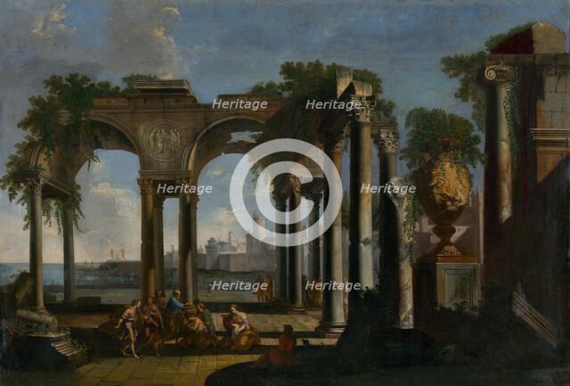 Saint Paul preaching at Campagna, ca 1735. Creator: Pannini (Panini), Giovanni Paolo (1691-1765).