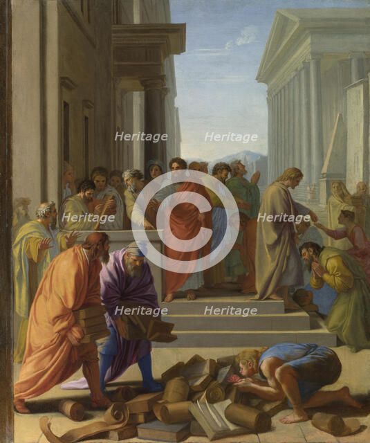 Saint Paul preaching at Ephesus, 1649. Artist: Le Sueur, Eustache (1617-1655)