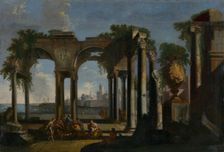 Saint Paul preaching in Campagna, 1730-1740. Creator: Giovanni Paolo Panini