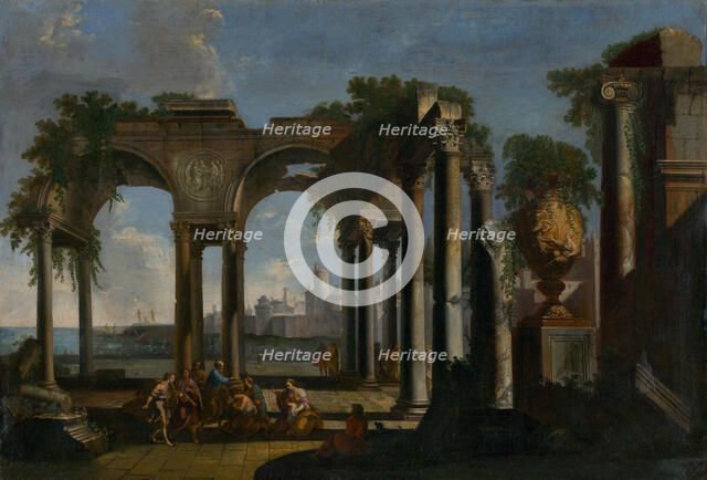 Saint Paul preaching in Campagna, 1730-1740. Creator: Giovanni Paolo Panini.