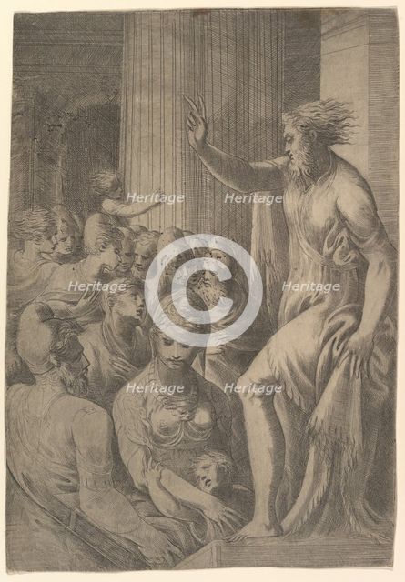 Saint Paul preaching in Athens, ca. 1548-53. Creator: Andrea Schiavone.