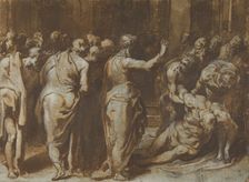 Saint Paul Restoring Eutychus to Life, 1529-66. Creator: Taddeo Zuccaro