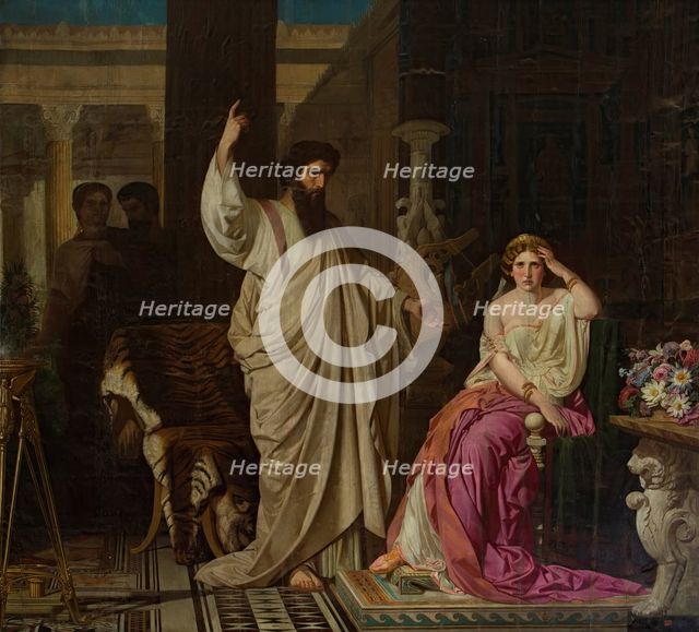 Saint Paul, surprised by Nero at the moment of converting Sabina Poppaea, 1858. Creator: Isidoro Santos Lozano Sirgo.