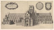 Saint Paul's, South side (Ecclesiae Cathedralis St. Pauli, A Meridi Prospectus), 1658. Creator: Wenceslaus Hollar