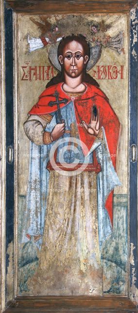 Saint Paraskeva Pyatnitsa, Early 17th cen.. Artist: Russian icon  