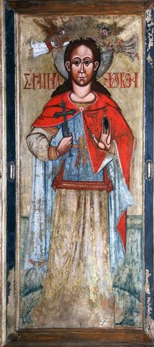 Saint Paraskeva Pyatnitsa, early 17th century. Creator: Russian icon