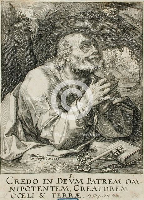 Saint Peter, 1589. Creator: Hendrik Goltzius.