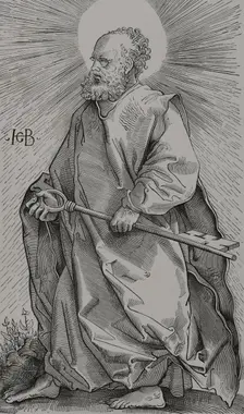Saint Peter, (1st century BC - 67 AD), one of the apostles of Jesus of Nazareth, 1519 ( 1877). Creator: Unknown