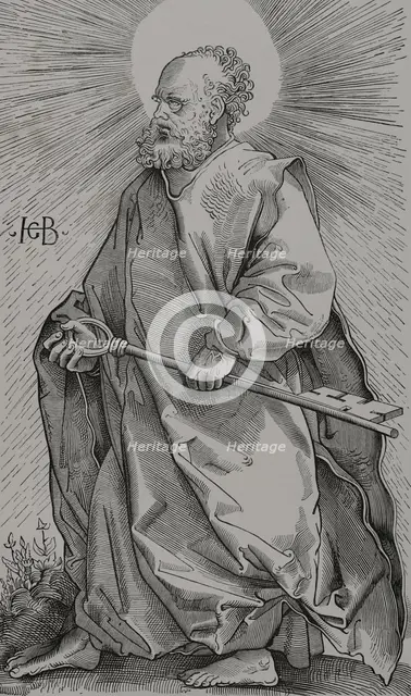 Saint Peter, (1st century BC - 67 AD), one of the apostles of Jesus of Nazareth, 1519 ( 1877).  Creator: Unknown.