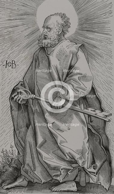 Saint Peter, (1st century BC - 67 AD), one of the apostles of Jesus of Nazareth, 1519 ( 1877).  Creator: Unknown.