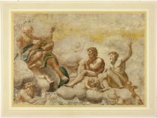 Saint Peter and other Seated Apostles, with Saint John the Evangelist Below, n.d. Creators: Correggio, Unknown