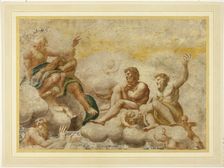 Saint Peter and other Seated Apostles, with Saint John the Evangelist Below, n.d. Creators: Correggio, Unknown