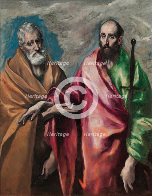 Saint Peter and Saint Paul. Artist: El Greco, Dominico (1541-1614)