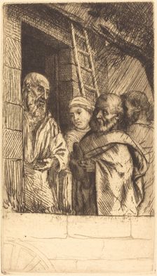 Saint Peter and Saint Paul at the Door of Bonhomme Misere (Saint Pierre et Saint...). Creator: Alphonse Legros