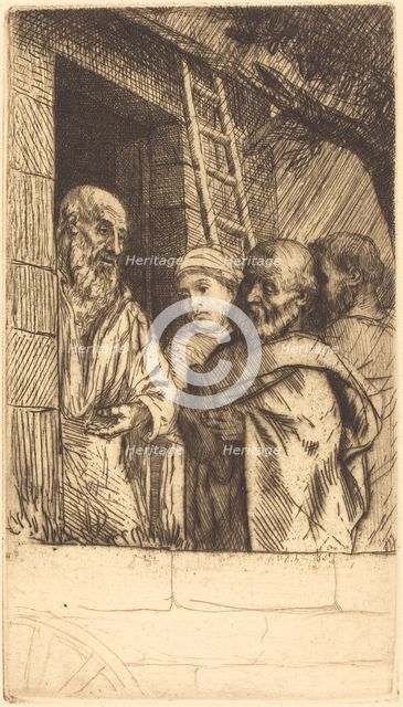 Saint Peter and Saint Paul at the Door of Bonhomme Misere (Saint Pierre et Saint...). Creator: Alphonse Legros.
