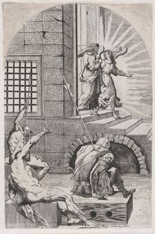 Saint Peter being released from prison by the angel, 1650-70. Creator: Girolamo Pedrignani