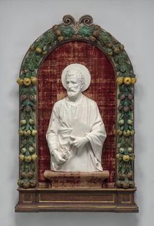 Saint Peter, c. 1900/1925 (figure); c. 1550 (framing garland). Creator: Unknown