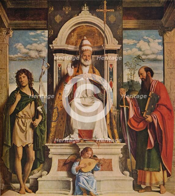 Saint Peter enthroned with Saints, John the Baptist and Saint Paul', c1516. Creator: Giovanni Battista Cima da Conegliano.