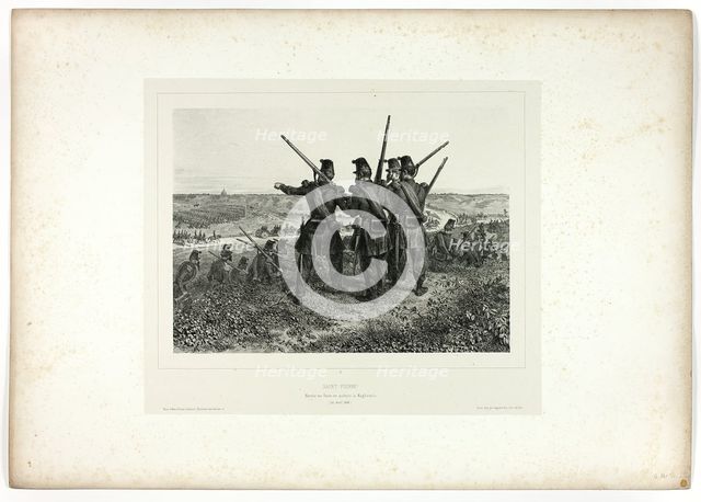 Saint Peter!, from Souvenirs d’Italie: Expédition de Rome, 1851. Creator: Auguste Raffet.