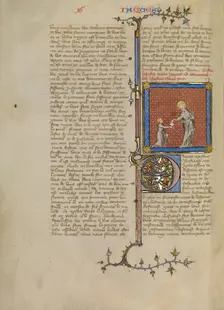 Saint Peter Handing a Letter to a Messenger, about 1360-1370. Creator: Master of Jean de Mandeville