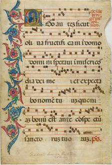 Saint Peter in a Historiated Initial "E" from a Gradual, 15th century. Creator: Unknown