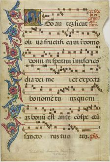 Saint Peter in a Historiated Initial "E" from a Gradual, 15th century. Creator: Unknown