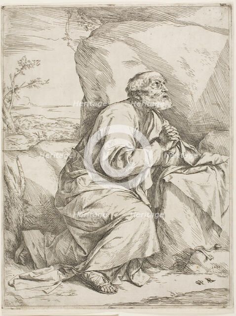 Saint Peter in the Desert, 1621. Creator: Jusepe de Ribera.