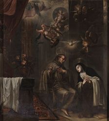 Saint Peter of Alcantara hearing Saint Teresa's confession, 2nd half of the 17th century. Creator: José García Hidalgo