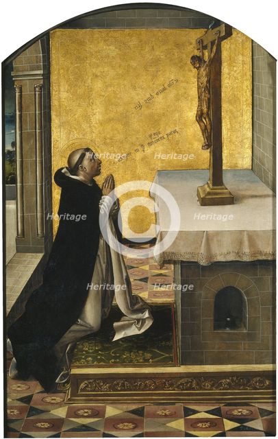 Saint Peter Martyr at Prayer, 1493-1499. Artist: Berruguete, Pedro (1450-1503)