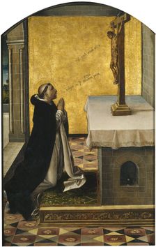 Saint Peter Martyr at Prayer, 1493-1499. Artist: Berruguete, Pedro (1450-1503)