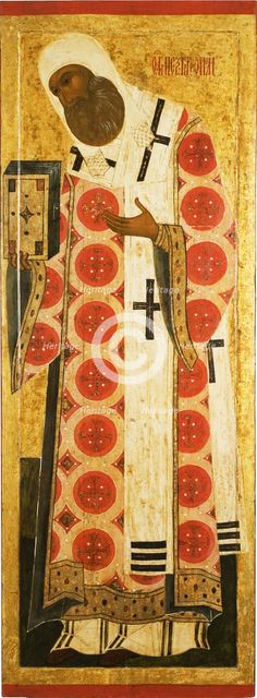 Saint Peter, Metropolitan of Moscow, Mid of 16th cen.. Artist: Russian icon  