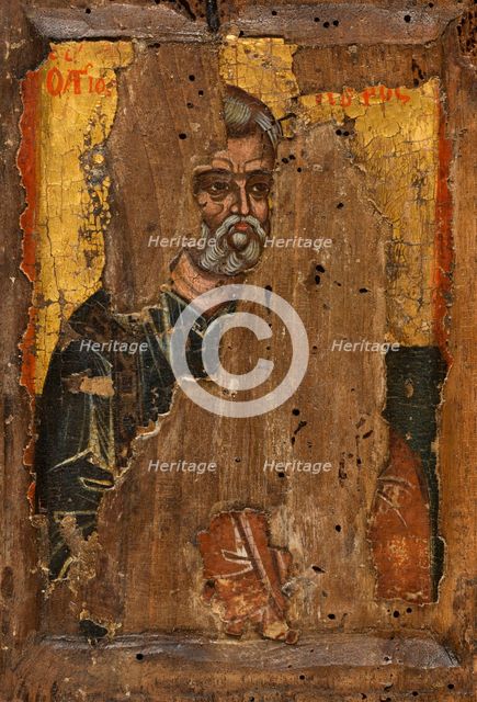 Saint Peter, Saint Vincent and Saint Victor, between 1500 and 1600. Creator: Greek School.