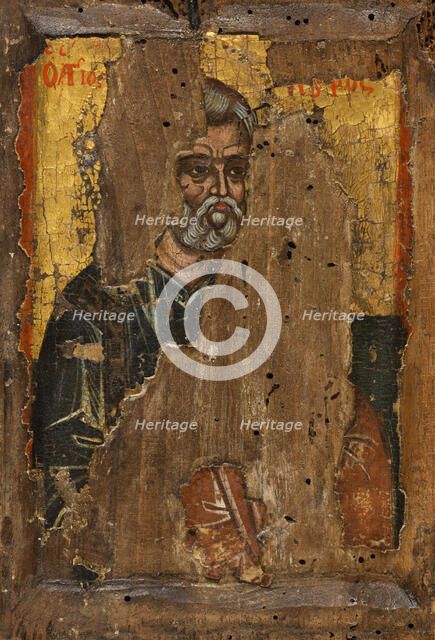 Saint Peter, Saint Vincent and Saint Victor, between 1500 and 1600. Creator: Greek School.