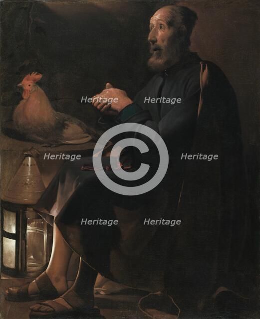 Saint Peter Repentant, 1645. Creator: Georges de La Tour (French, 1593-1652).