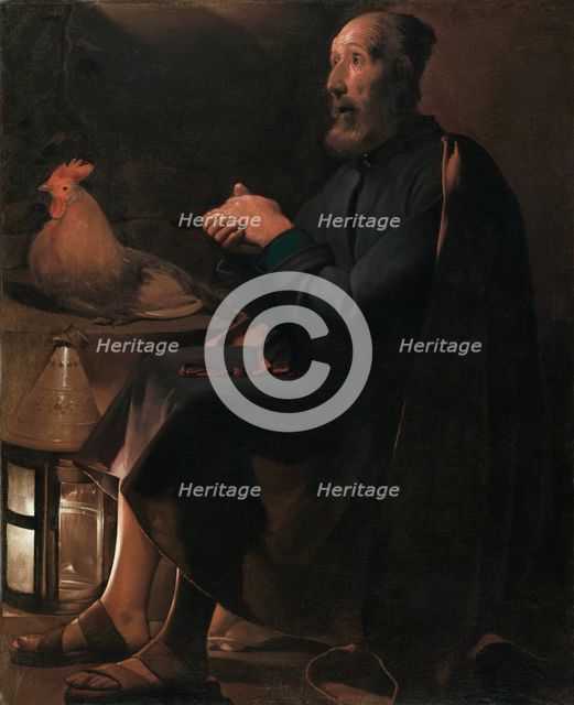Saint Peter Repentant, 1645. Creator: Georges de La Tour (French, 1593-1652).
