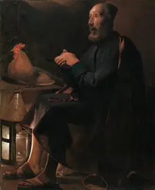 Saint Peter Repentant, 1645. Creator: Georges de La Tour (French, 1593-1652)