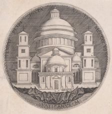Saint Peter's Basilica, dated 1517. Creator: Agostino Veneziano