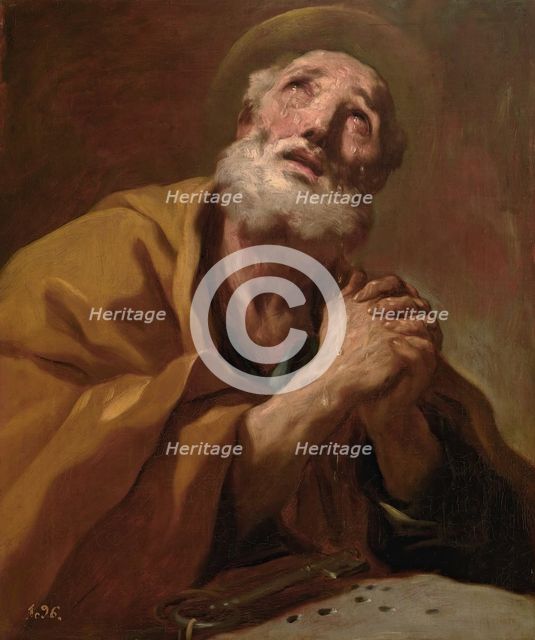 Saint Peter weeping, c1700. Creator: Luca Giordano.